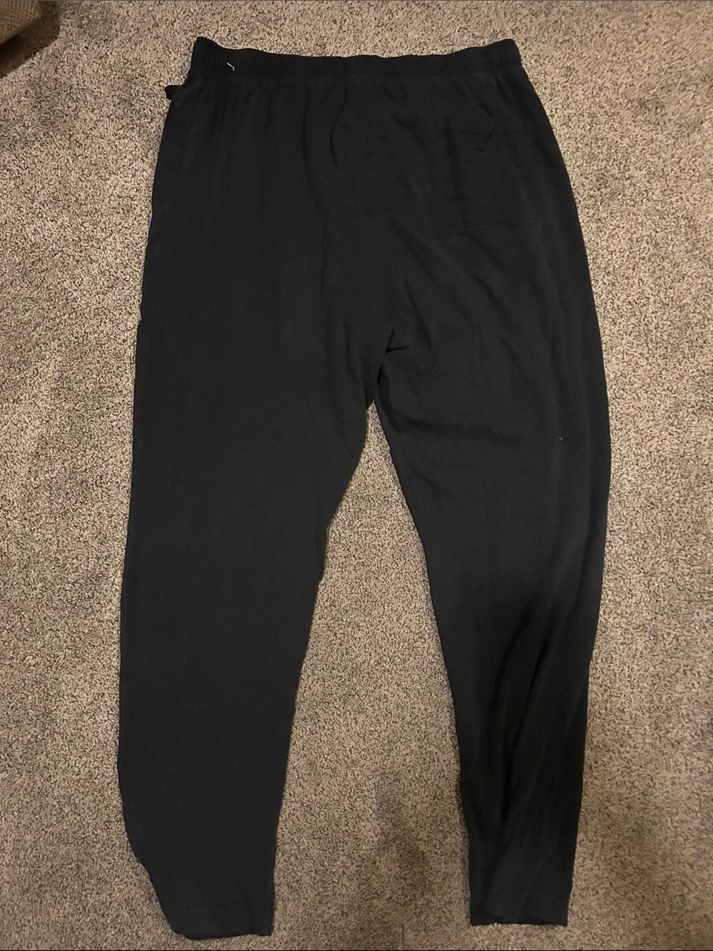 Nike Men's Black Jogger Sweatpants with White Swoosh